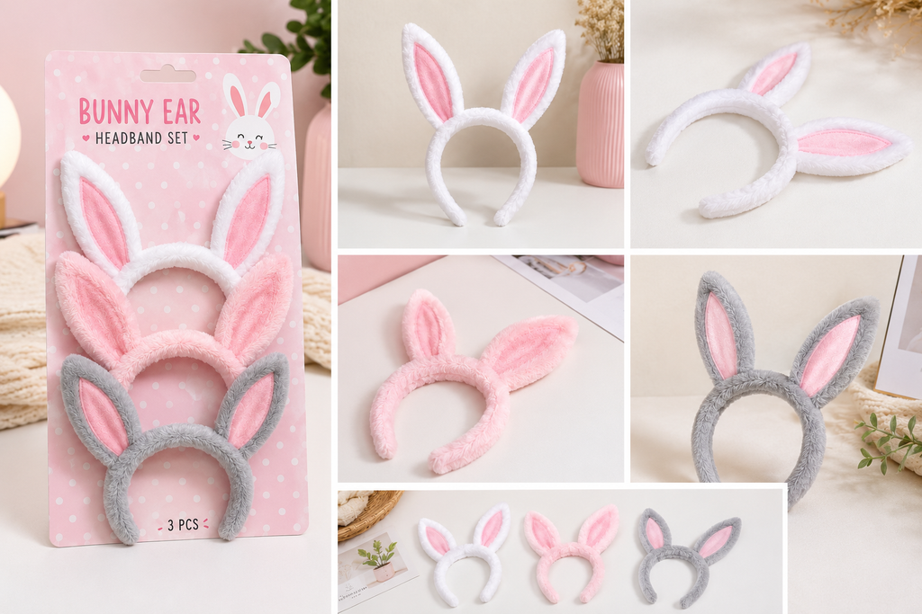Bunny Ear Headband Set