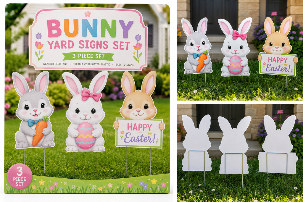 Bunny Yard Signs Set