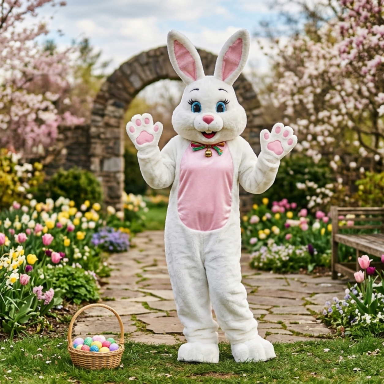 Classic White Easter Bunny Costume
