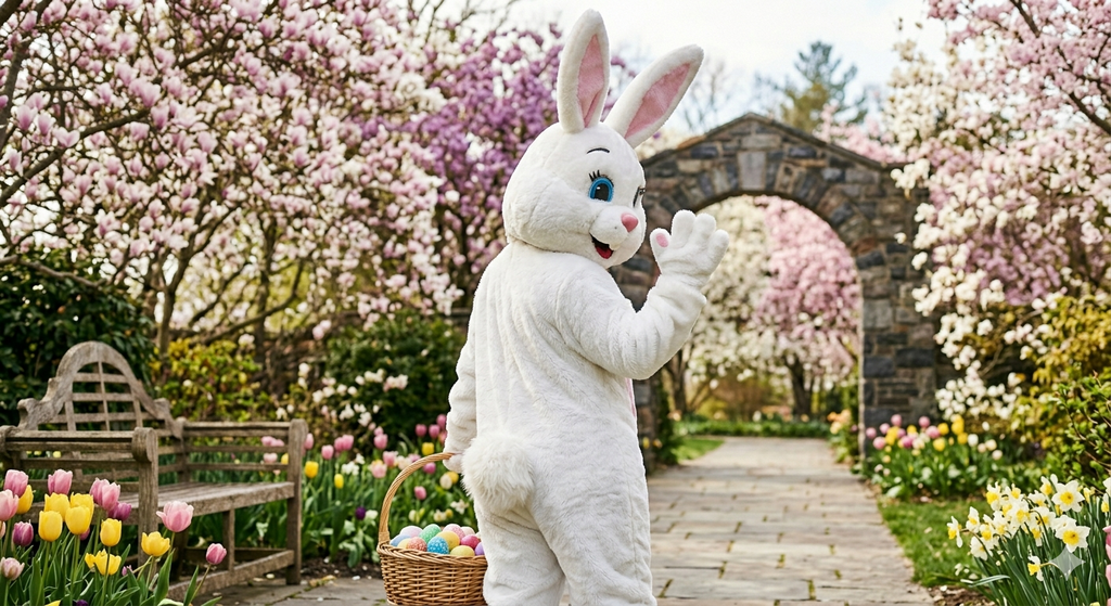 Classic White Easter Bunny Costume