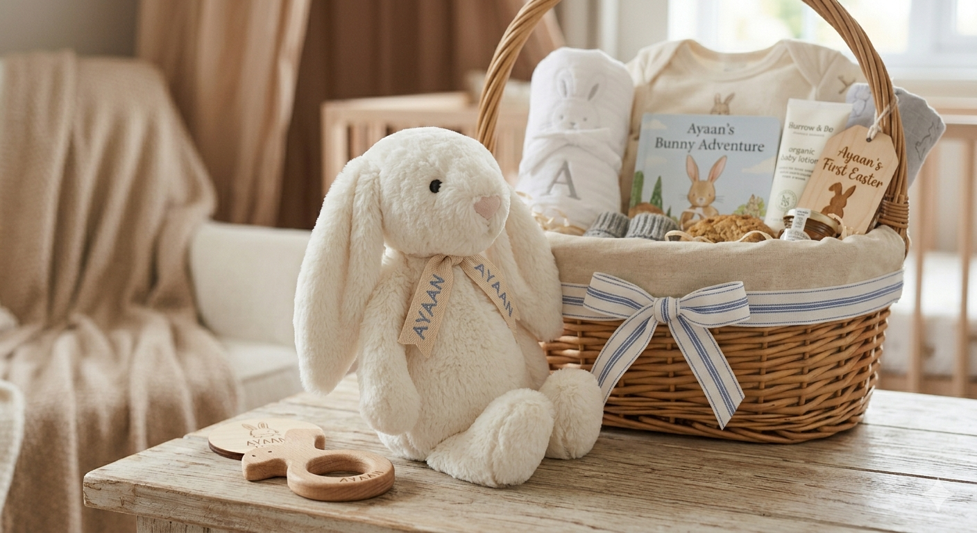 Personalized Bunny Gift Basket